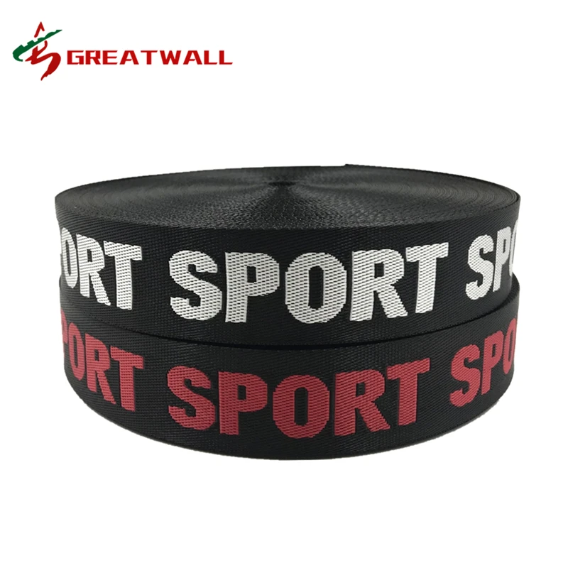 38 мм Алфавит нейлоновая жаккардовая тесьма лента спортивная DIY сумка наплечный