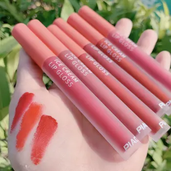 

PIAC ice cream lip gloss sexy red Tomato brown silky smooth lip cream long lasting waterproof moisture matte lipstick AC274