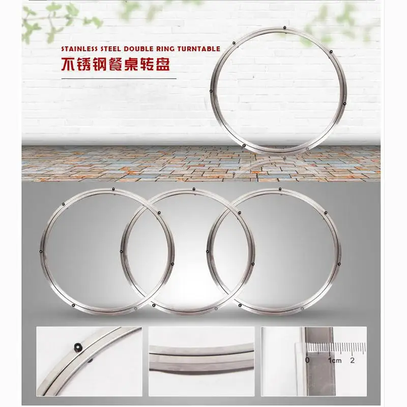 

HQ 40/50/60/70/80/100/120CM Solid Stainless Steel Lazy Susan Turntable Swivel Plate Bearing for Kitchen Rotating Display Stand