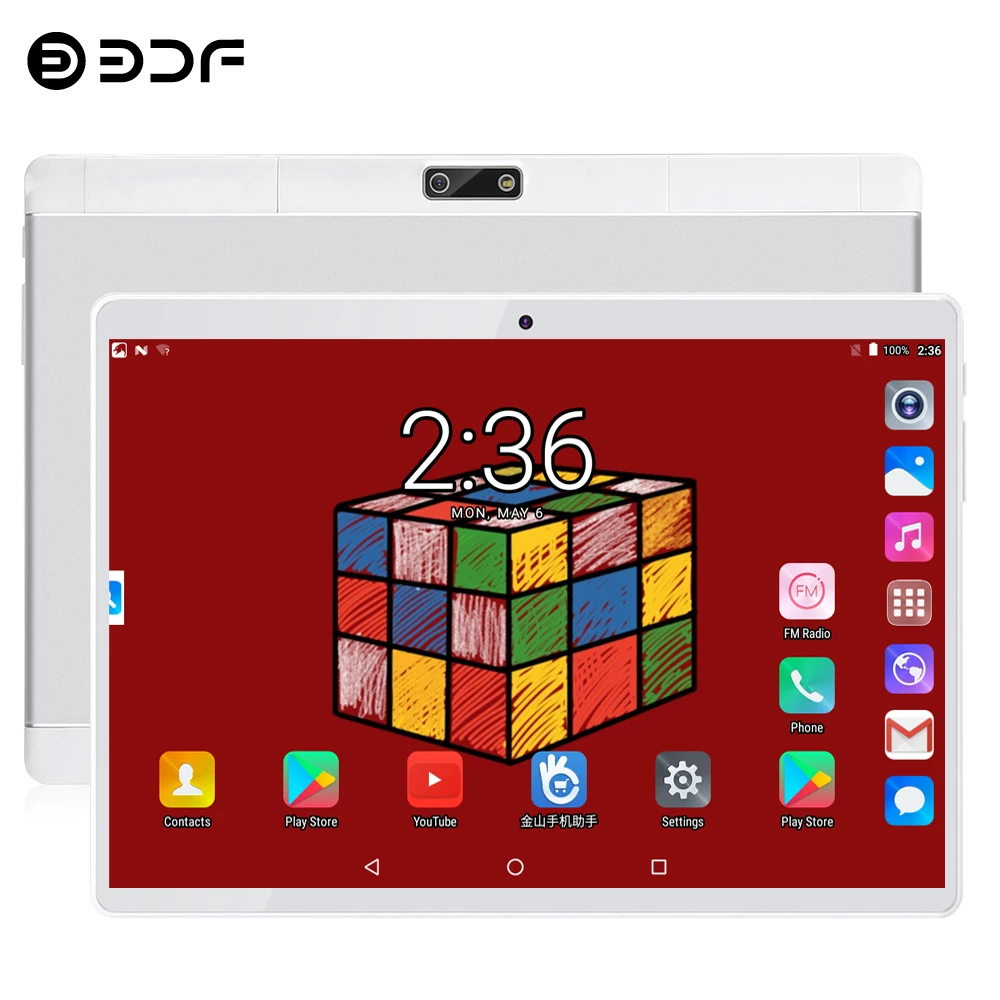 BDF планшеты 10 дюймов планшетный ПК 4 ГБ/64 Гб 4G LTE планшет Android 7,0 Восьмиядерный 1280*800 ips WiFi планшет на Android c Bluetooth 10,1