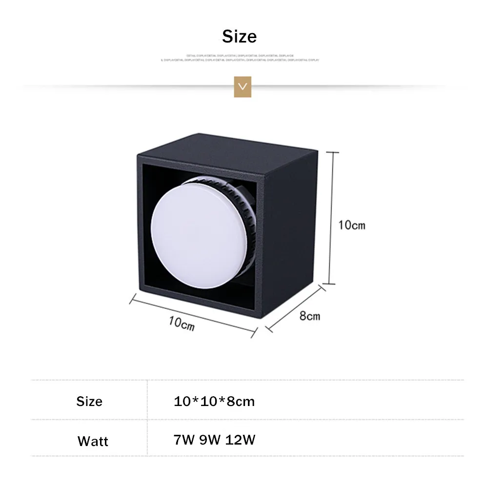 Светодиодный потолочный светильник GX5.3 светодиодный с поверхностным монтажом 7