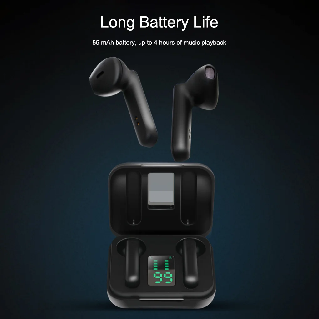 Bluetooth 5 0 Earphone with LED Display Stereo Mini Wireless Headset for iPhone Android Phone Waterproof Sport Headset Earphone