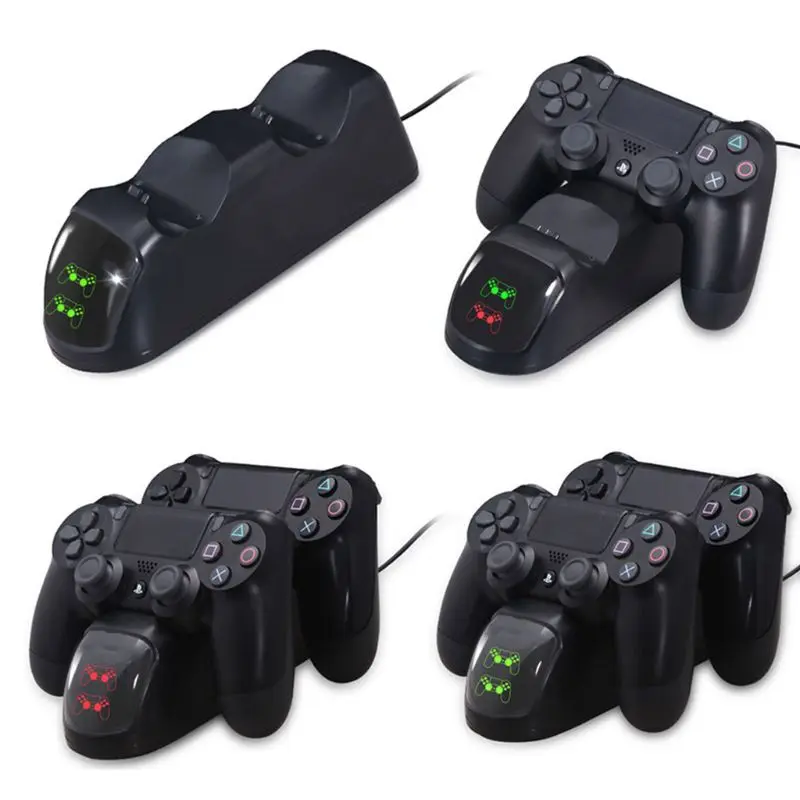 Двойной док PS4 контроллер зарядное устройство игровой джойстик зарядная станция Подставка LX9A