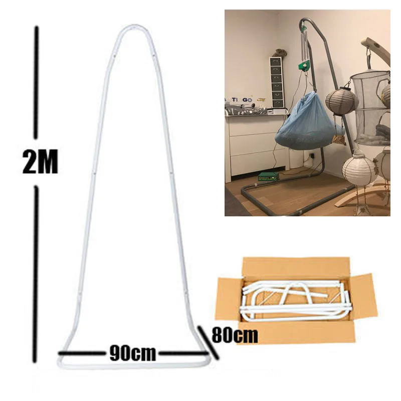 Electric-Baby-Cradle-Steel-Frame-The-Controller-Up-Down-Comfortable-Baby