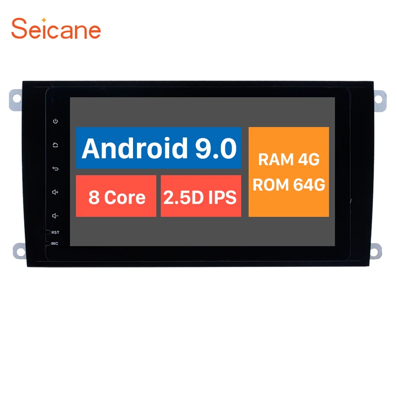 Автомобильный мультимедийный плеер Seicane проигрыватель на Android 9 0 с 8 &quotсенсорным
