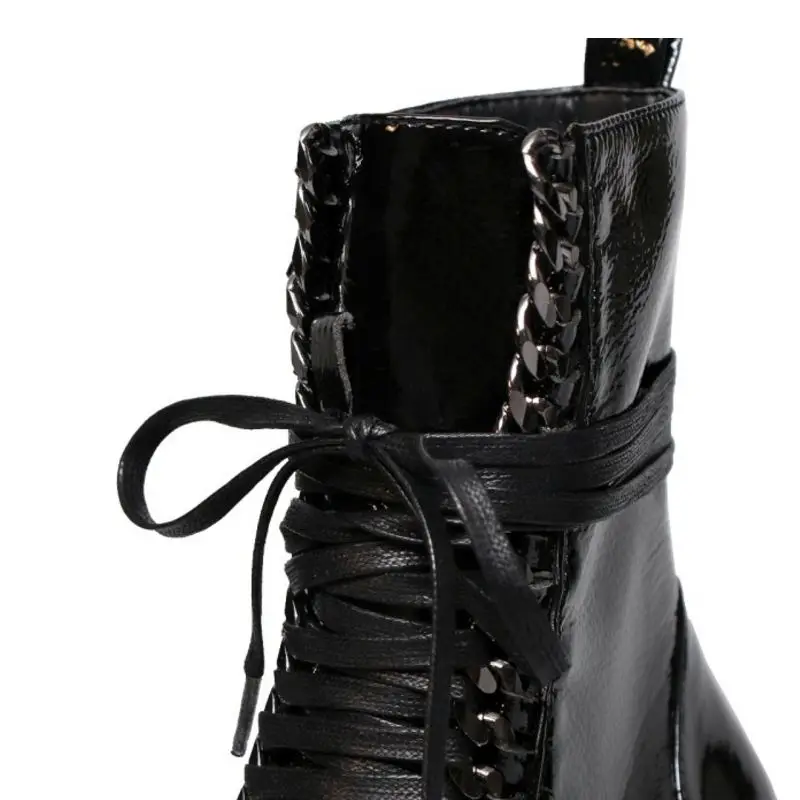 Coolcept/женские туфли на высоком каблуке, Новые женские ботинки Зимняя обувь из натуральной кожи Женская мода мотоботы обувь, ботинки Размеры; большие размеры 33-43