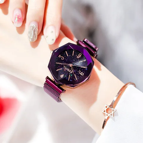 

Ke rhea tool Magnet Mesh Belt Star Female Students Watch Korean-style Simple Trend Ulzzang Douyin Celebrity Style Lazy