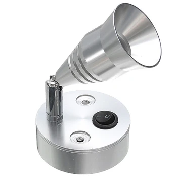 

12V 3W Adjustable LED Bedside Reading Light Lamp with Switch