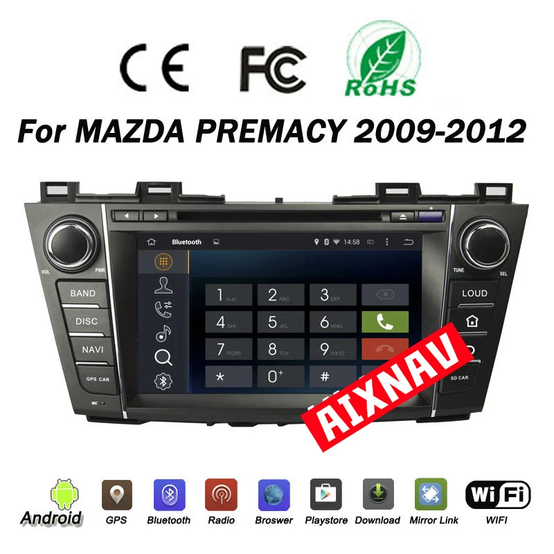 Мультимедиа для Android плеера системы для Mazda 5 Premacy 2 Din стерео радио GPS Навигация Mp3 Mp4 навигатор Экран DVD CD MP3