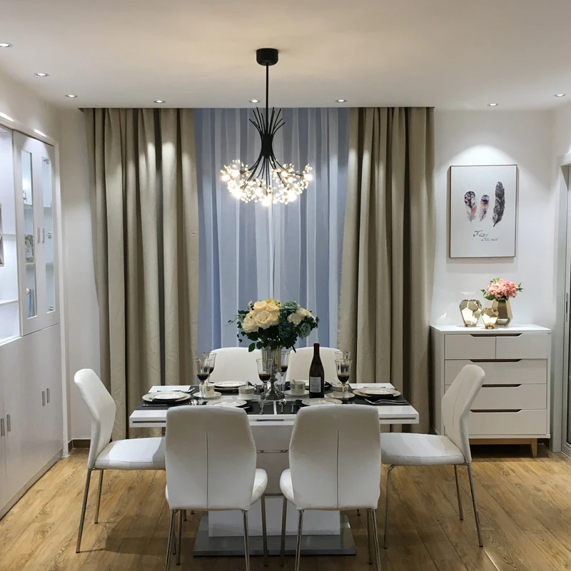 Creative Modern Home LED For Living Room Bedroom Dining Room Black&Golden Dandelion Circle Frame G4 LED Chandeliers AC 110V 220V