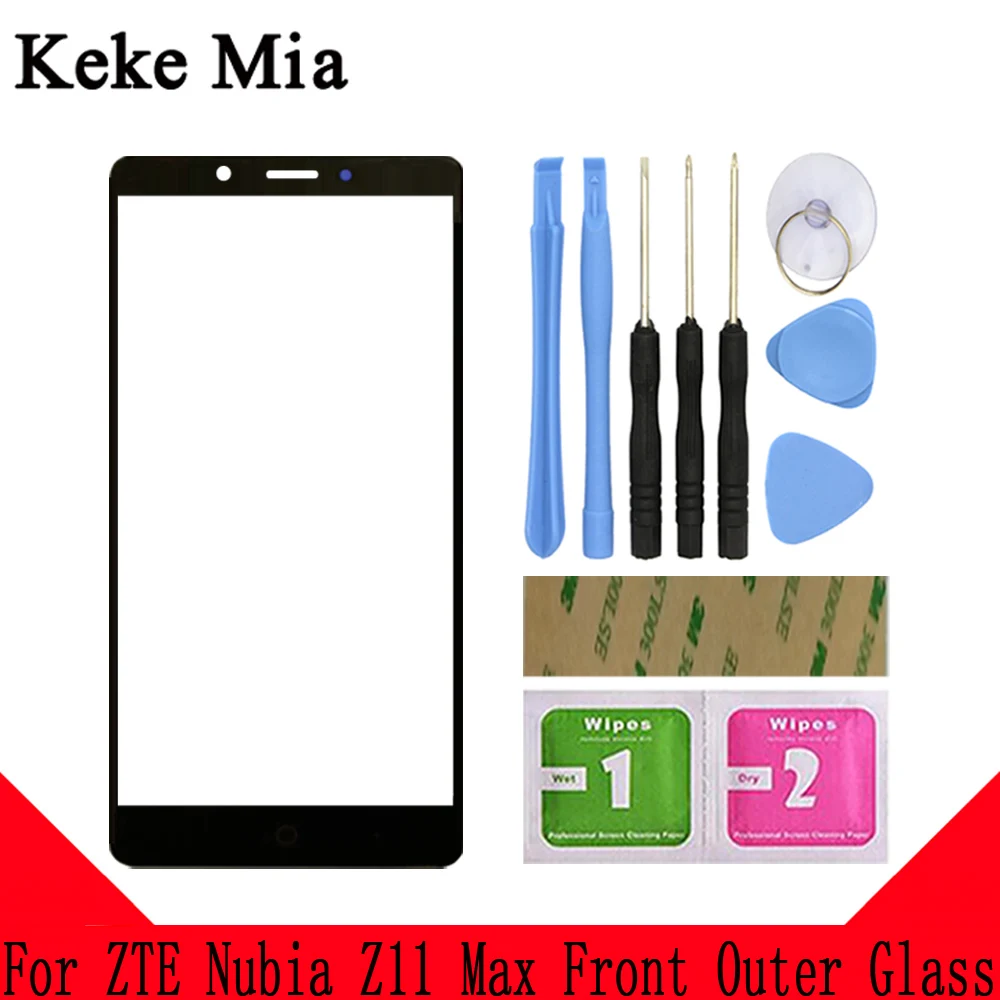 Keke Миа 6," для zte Nubia Z11 Max сенсорный экран панель передняя внешняя стеклянная линза сенсорный экран без ЖК-дигитайзера