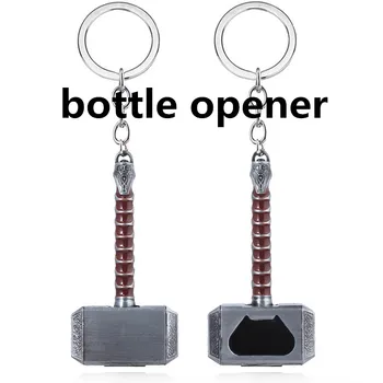

20pc Bottle Opener Thor Hammer Avengers Keychain iron men Captain America hammer llavero Keyring Jewelry Accessories