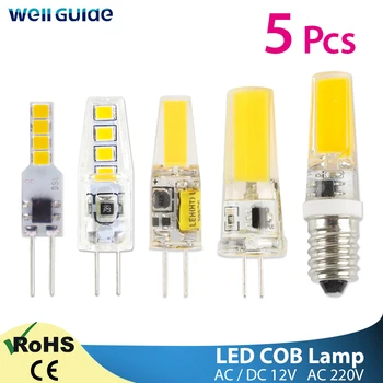 5Pcs Led G4 G9 Dimbare Led Licht 220V Ac Dc 12V Led Cob Lamp Led G9 3W 6W 10W Smd 2835 Led Verlichting Vervangen Halogeen Spotlight