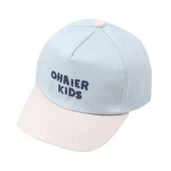 

Boys Girls Children Caps Hats Child Adjustable Sun Protection Letters Print Patchwork Casual Visors