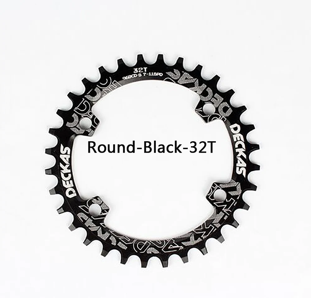 Round-Black-32T Deckas 96BCD-S MTB Chainring 32 T/34 T/36 T/38 T Велосипедное узкое широкое цепное колесо Односкоростной велосипед кольцо цепи Подходит SHIMANO - Цвет: Round-Black-32T