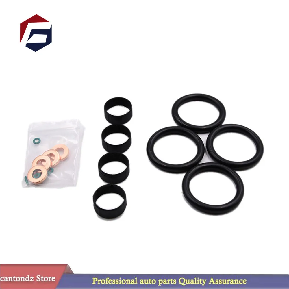 Car 16PCS car gasket For Ford Fiesta 1.4 TDCi Duratorq Fuel Injector Seal + Washer + Oring Set 1204698