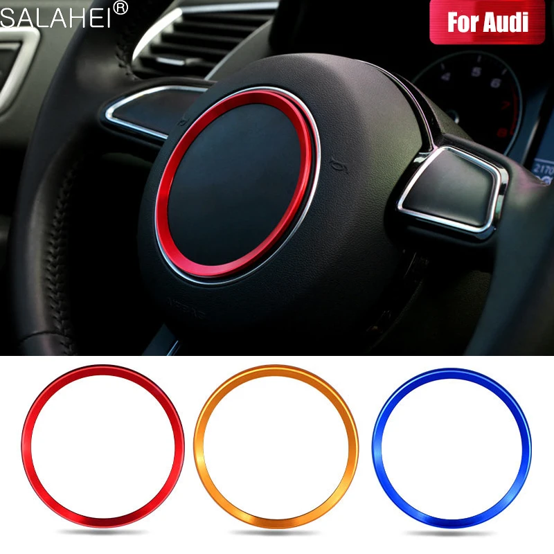 

For Audi S line A3 A4 B8 B6 A6 A7 A8 C6 Q3 Q5 Q7 A5 C7 TT Decoration Styling Accessories Steering Wheel Cover Ring Car Sticker