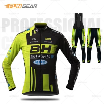 

Pro Team BH Men Long Sleeve Jersey Set Cycling Clothing MTB Skinsuit Breathable Triathlon Spring Autumn Maillot Ropa Ciclismo
