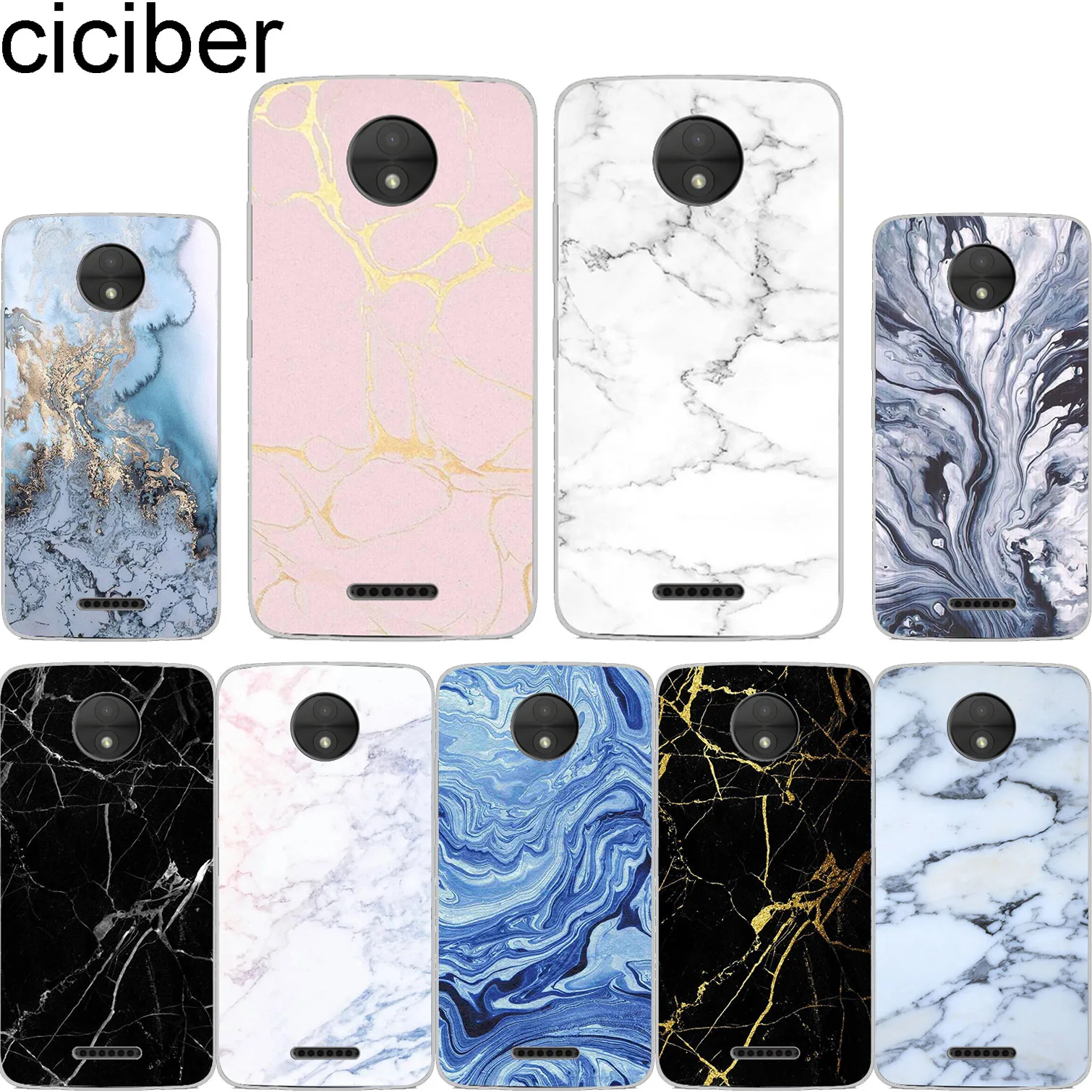 Ciciber цветной мрамор для Motorola Moto C Z2 Z3 ONE G4 G5 G5S G6 P30 E3 E4 E5 Plus Play Power X4 M мягкие прозрачные