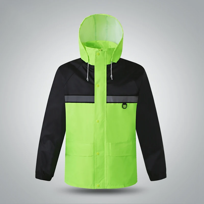 

Raincoat Pants Reflective Rain Suit Hooded Long Sleeve Jacket Pants Kit High Visibility Traffic Safety Warning Raincoat Rainwear