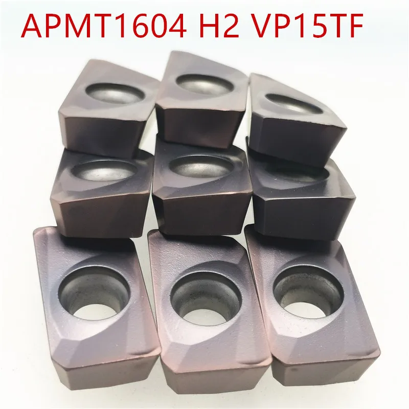 20 шт. APMT1604 H2/M2 VP15TF твердосплавный инструмент для обработки деталей вращения вставка APMT 1604 фрезерование APMT CVD+ PVD токарный станок фрезерный станок с ЧПУ инструмент фреза