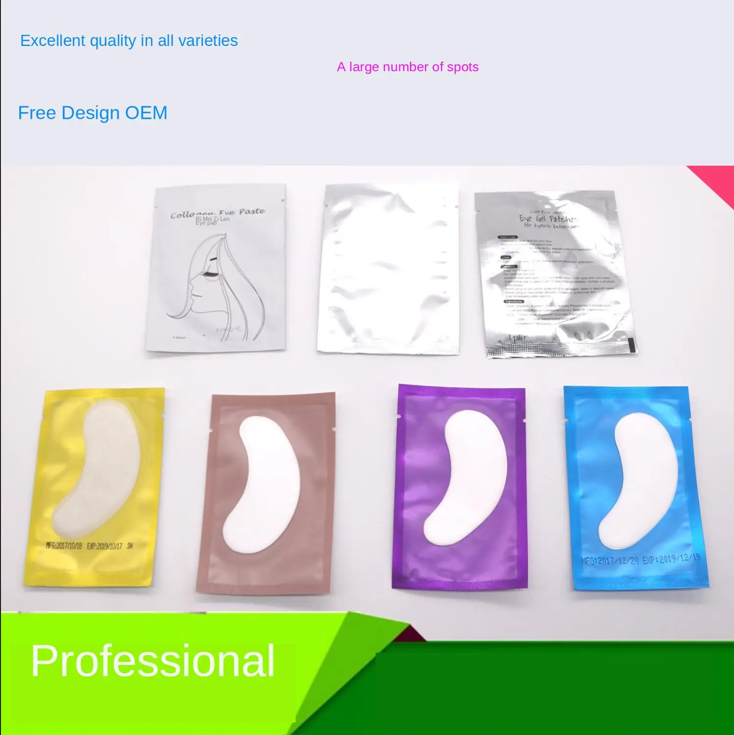 

50Pcs/Set Patches For Eye Lash Extension Under Eye Lower Makeup Gel Isolate Grafted Stickers Protective Pads Pad Eyelashes