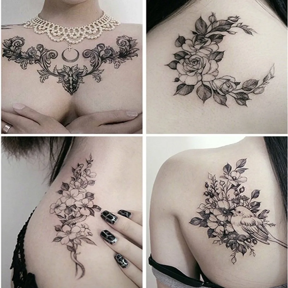 

17pcs/set Arm Chest Big Pattern Temporary Tattoo Sticker