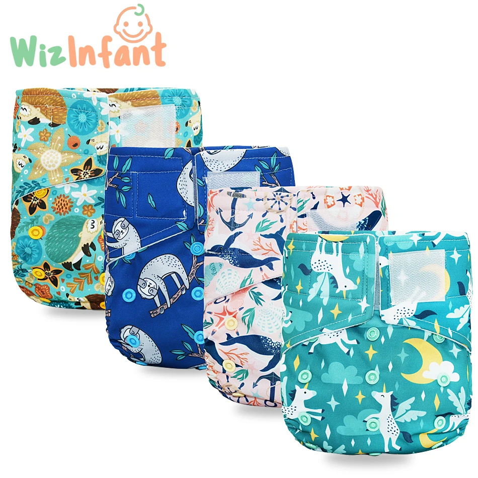 Infant Hook&Loop Pocket Cloth Diaper Waterproof Breathable S M& L Adjustable 5-15kg