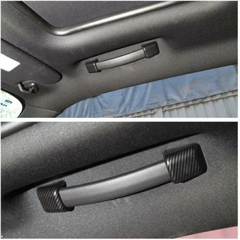 

4pcs Roof Grab Handle Trim Auto Interior Top Black For Dodge Challenger 2015-19