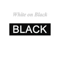 White on black