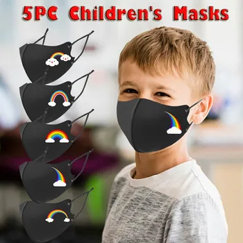 

5pcs Face Mask For Kids Child Washable Fashion Butterfly Face Mask Reusable Dust-proof Masks mascarillas mascarilla face mask