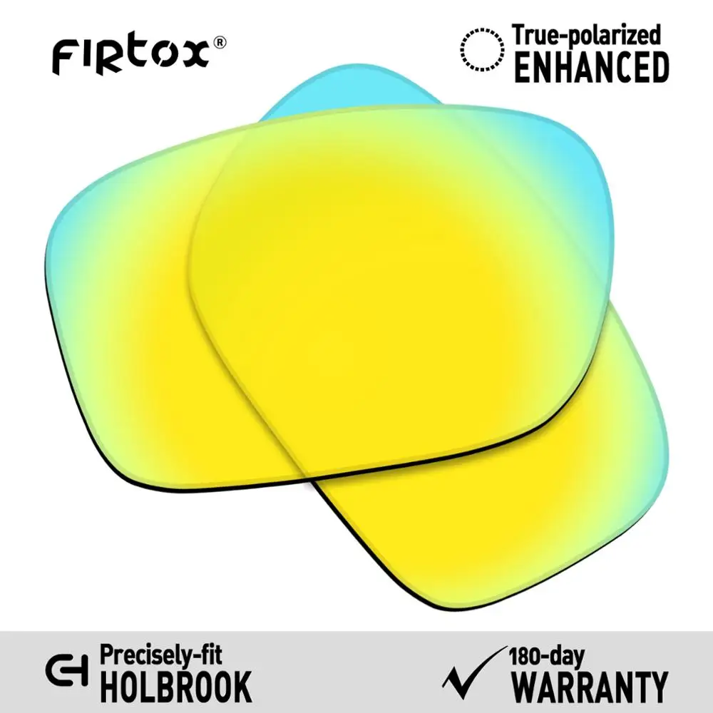 Firtox настоящие поляризованные Сменные рассеиватели UV400 для солнцезащитных очков-солнцезащитных очков Окли Холбрук OO9102(Только Совместимые линзы)-несколько цветов - Цвет линз: 24K Gold