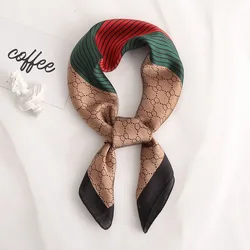 New Silk Scarf Lady Hair band Square Shawl Satin Bag Scarves Head Wrap for lady Bandana Neckerchief Female Hijab Girls Headband