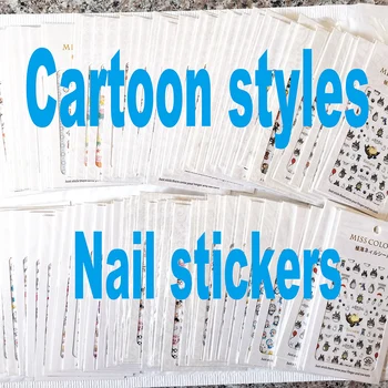 

1pc Cartoon Styles Nails Sticker Fashion Logo Letter Manicure Art Decorations Decals Foil Nail Sticker
