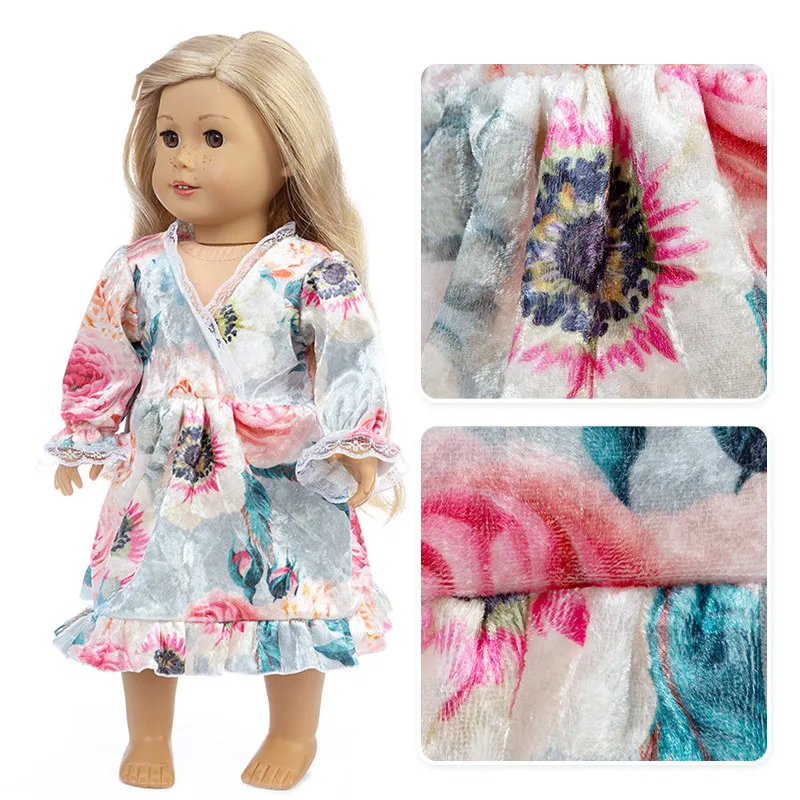 Кукольная одежда Размером 18 дюймов и 43 см креативное одеяло с цветочным принтом