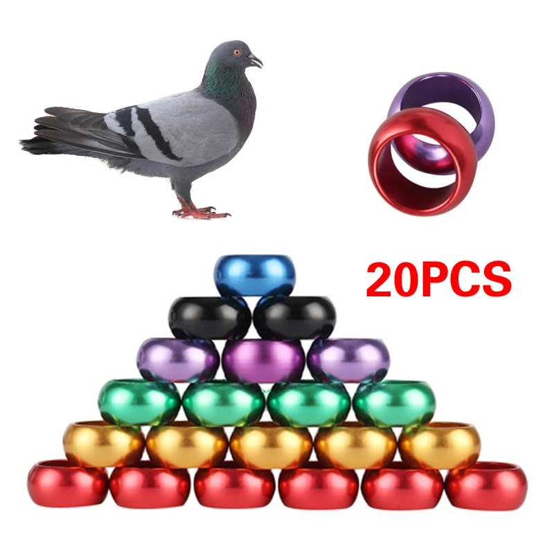20 шт во внутренней Диаметр 8/10 мм птица Алюминий кольца для ног голубь идентификации гонки кольца для ног на открытом воздухе летающий мяч для игры