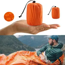 Спасательная палатка для выживания на открытом воздухе, ПЭ одеяло, спальный мешок, кемпинг, укрытие, спасательная Водонепроницаемая аварийная спасательная палатка