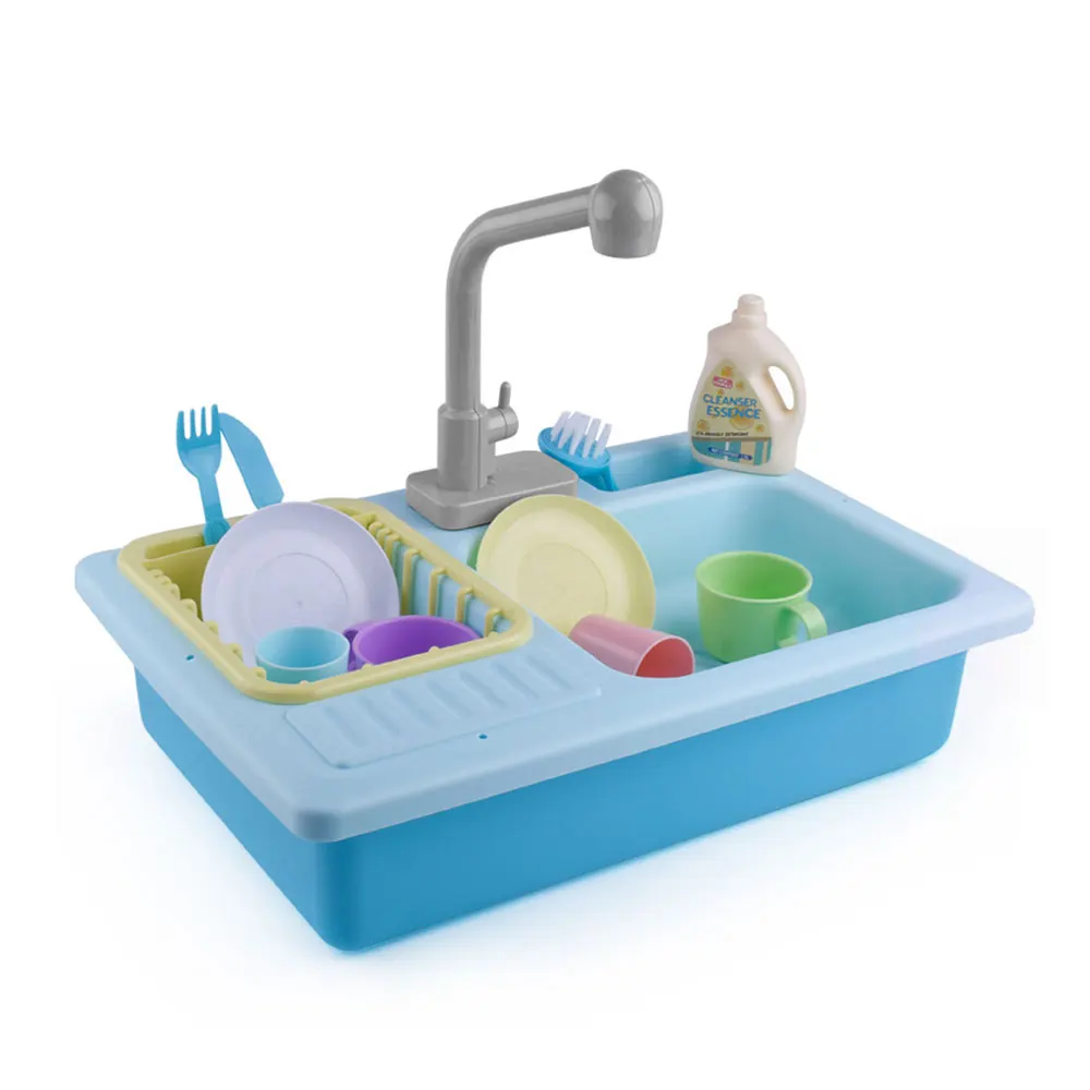 Детская электрическая посудомоечная машина игровая раковина с проточной водой