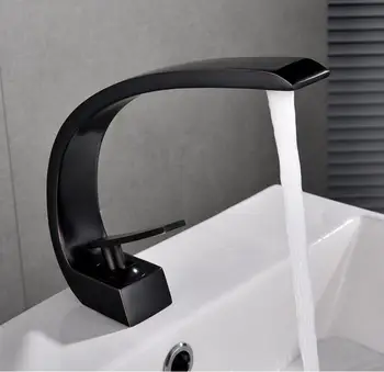 

Luxury New sales Brass single handle Bathroom Sink Faucet Mixer Tap Basin Faucet Lacquer black red Gold faucet European style