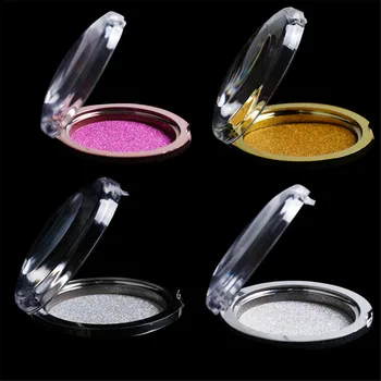 

10pcs Eyelashes Case Storage Gold Silver False Eye Lashes Round Clear Acrylic Plastic Eyelash Box Drop Shipping