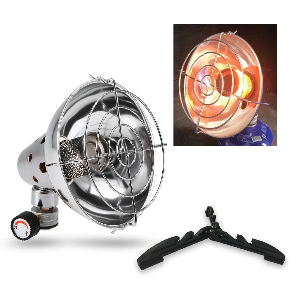 Portable Camping Propane Butane Gas Heater Outdoor Heating Stove with Stand+Bag 