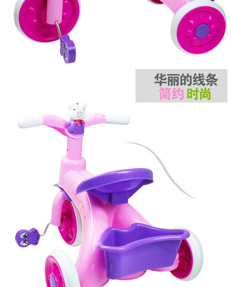 Kai Connaught коляска детский трехколесный велосипед ходунки Младенцы трехколесный велосипедный светильник в комплекте музыкальный светильник