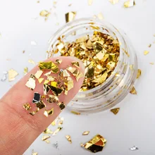 

1 Box Pure Color Glitter Foil Irregular Aluminum Foil Nail Rhinestones Powder Winter Manicure Nail Art Decorations