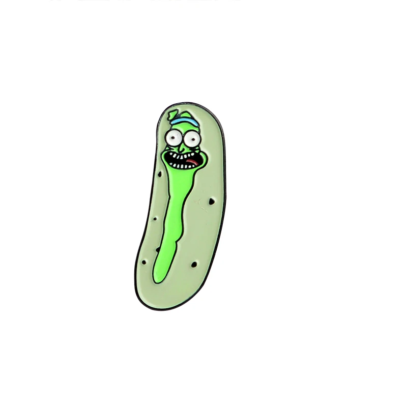 Rick And Morty Pin Pickle Rick Enamel Pin brooches Badges Enamel pins Accessories Men Women Brooch - Окраска металла: as picture