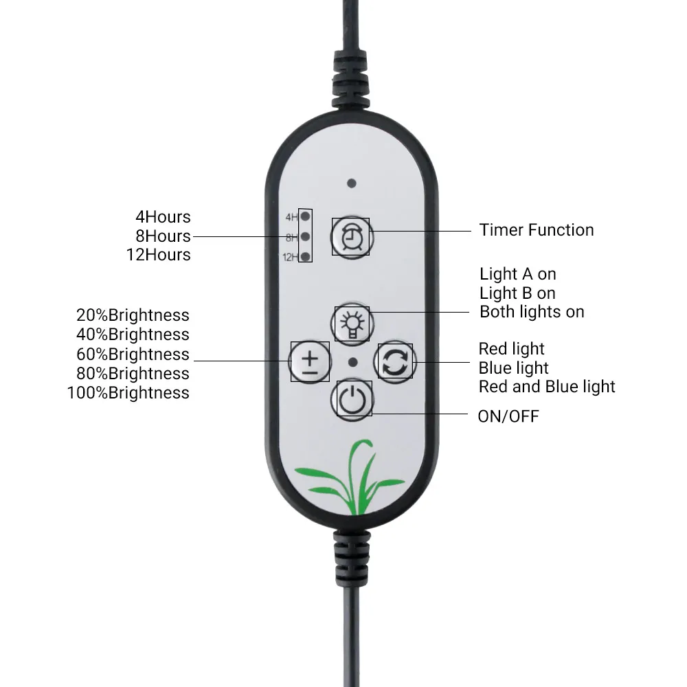 Растительный светильник с таймером 4 H/8 H/12 H 30W 78 светодиодный с регулируемой яркостью полный спектр промышленная лампа для помещений