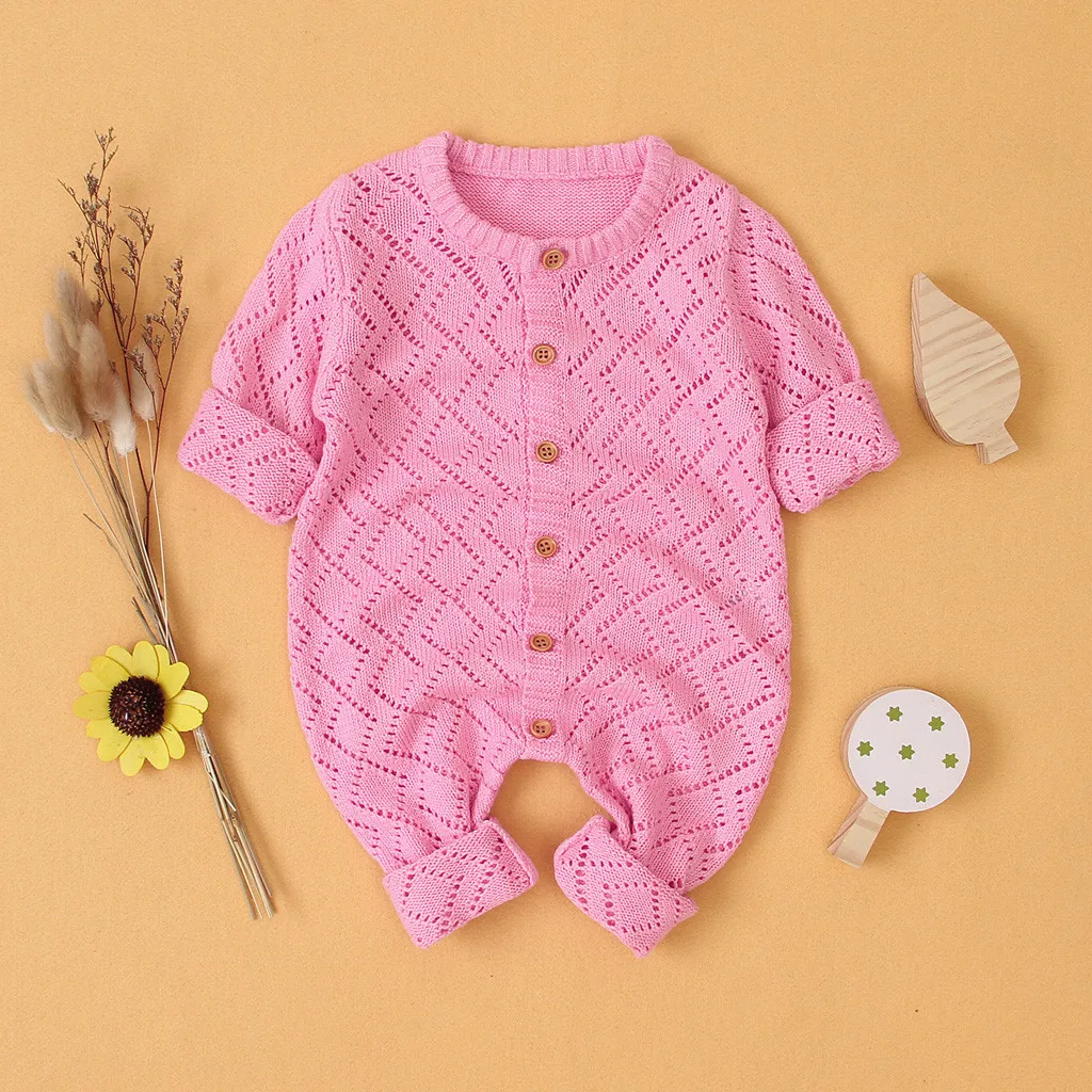 Зимняя куртка для новорожденных мальчиков и девочек; теплые вязаные пальто; комбинезон; свитер; светильник для новорожденных; комбинезон для малышей; удобная одежда