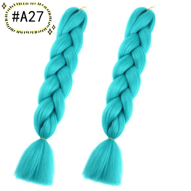 Jumbo Braiding Hair Extensions Kanekalon Braiding Hair 24 Inch Ombre Multiple Tone Colored Synthetic Hair for Women A27