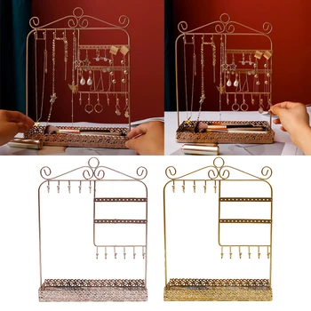 

Large Capacity Jewelry Storage Rack Holder Earrings Necklace Display Stand