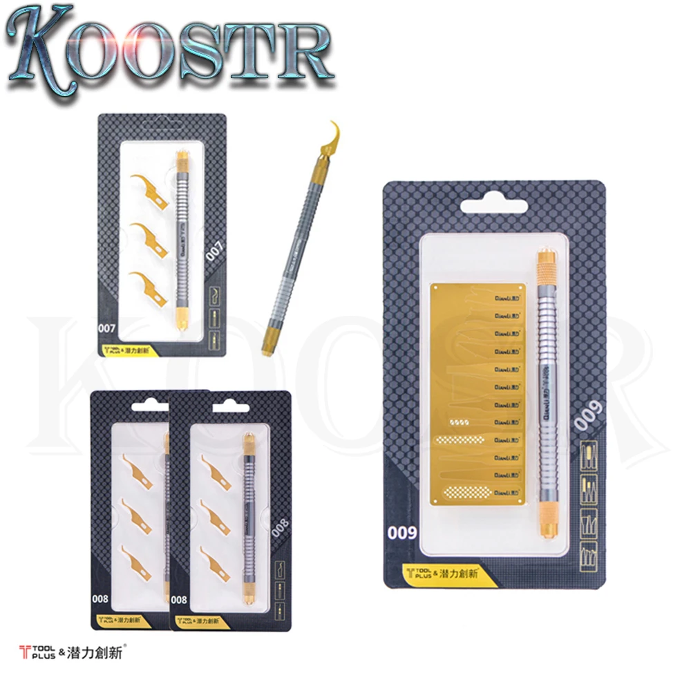 

QianLi 007.008.009 Ceramic Degumming Knife for Iphone Mobile Phone Mainboard IC CHIP Glue Removal Blade Magnetic knife handle
