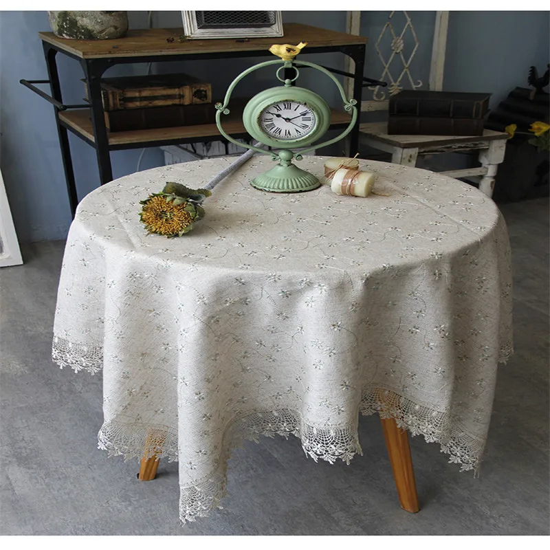 

Free Shipping Simple Flowers Cotton Material Tablecloth Cover Coffee Pad Tea Mat Natural Cup Oil Water Proof Blanket Antependium